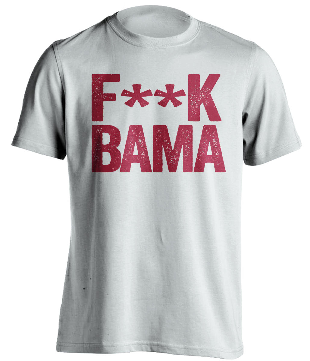 f*ck bama arkansas razorbacks white tshirt