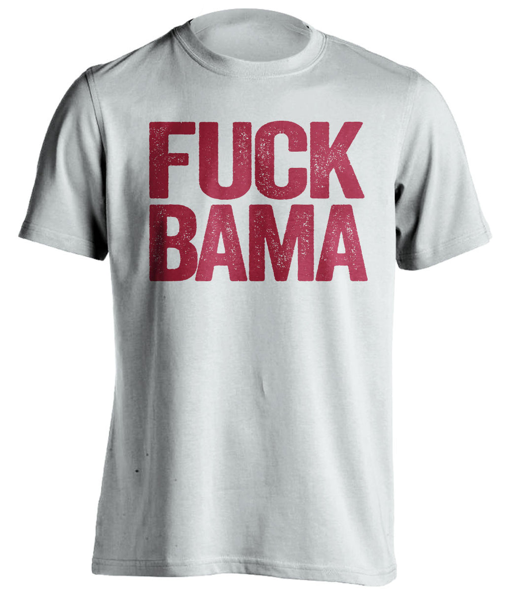 fuck bama arkansas razorbacks white tshirt