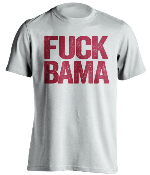 fuck bama arkansas razorbacks white tshirt