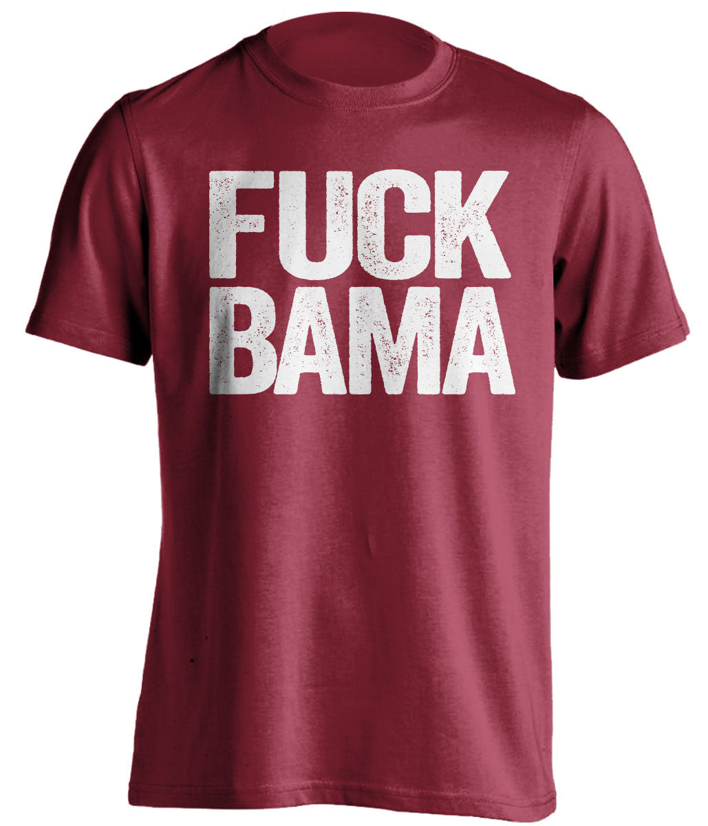 fuck bama arkansas razorbacks red tshirt