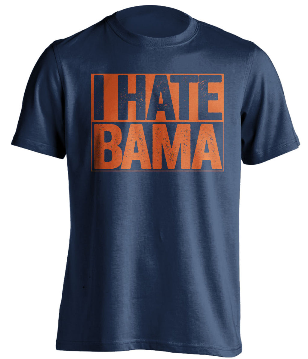 i hate bama auburn tigers blue shirt