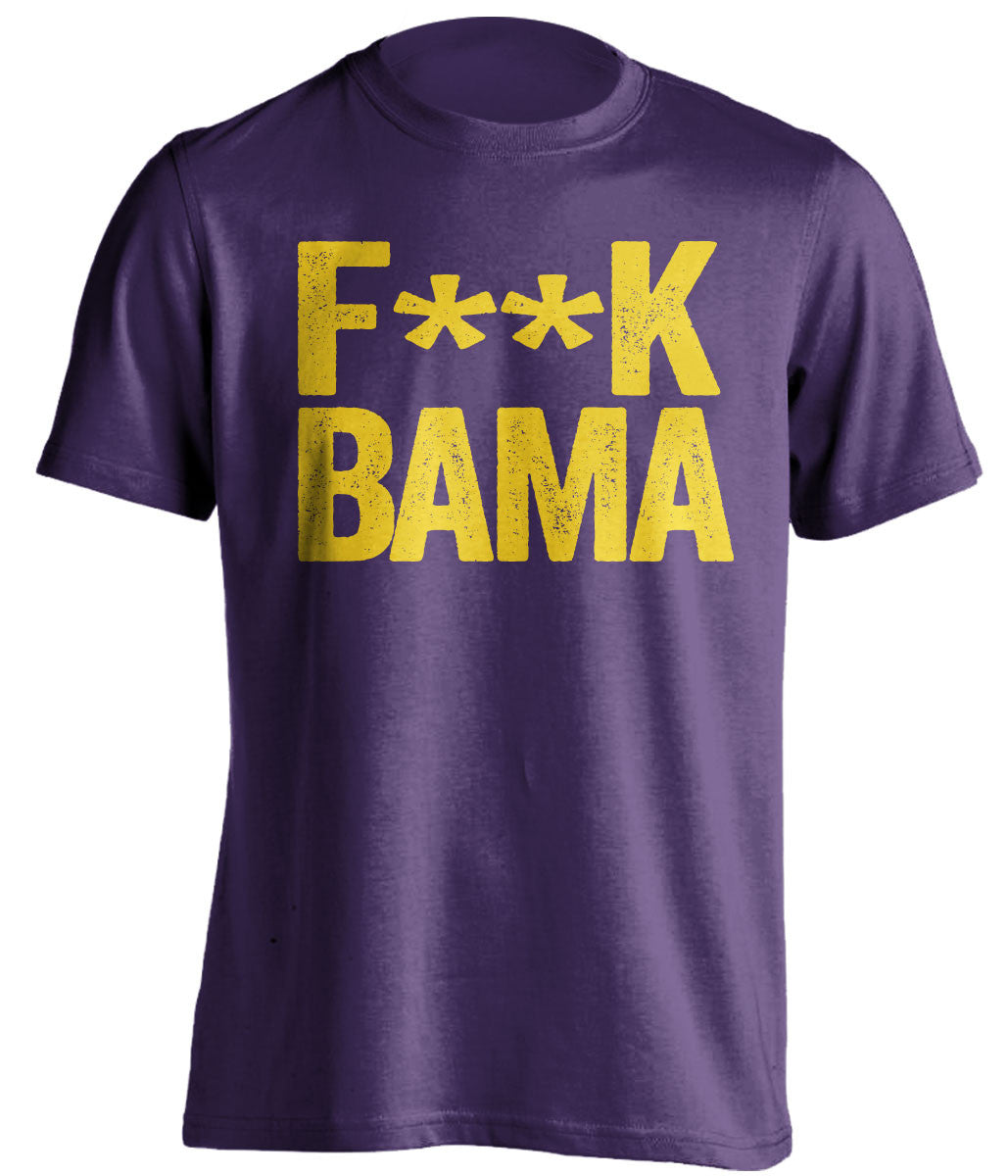 f*ck bama lsu tigers purple tshirt