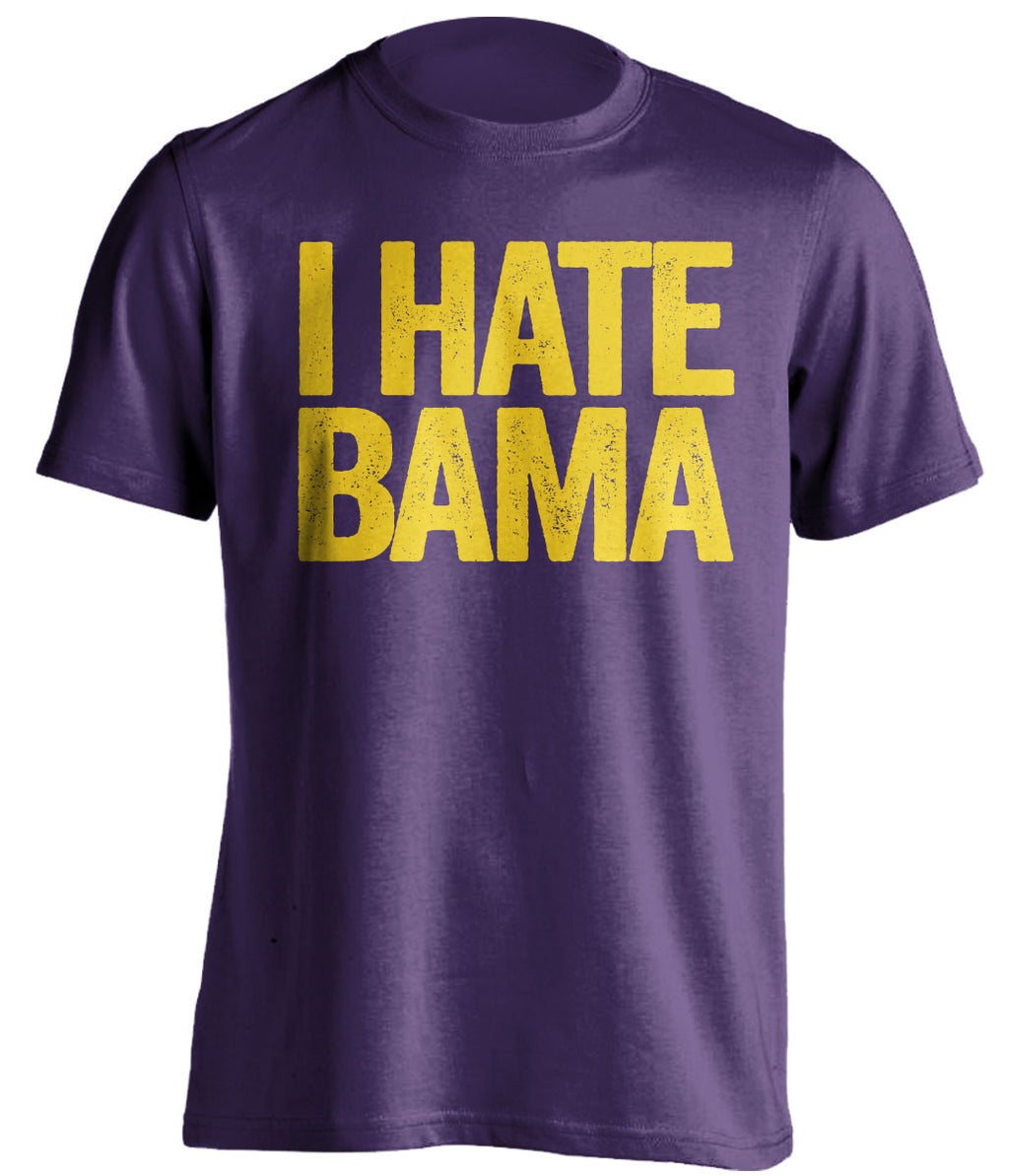 i hate bama lsu tigers purple tshirt