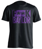 f*ck baylor texas christian university horned frogs black shirt