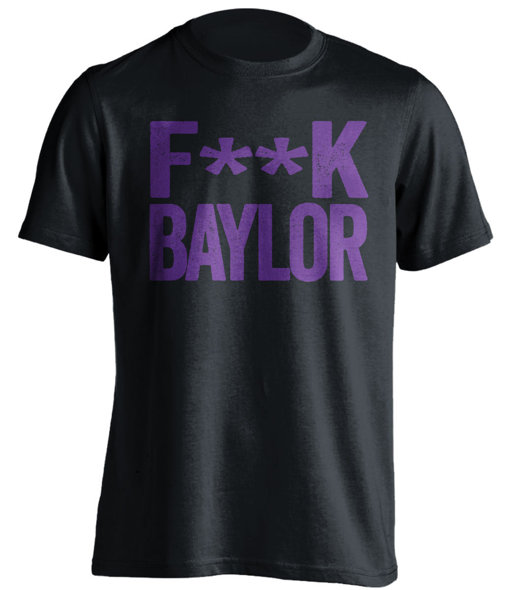 f**k baylor tcu horned frogs black shirt