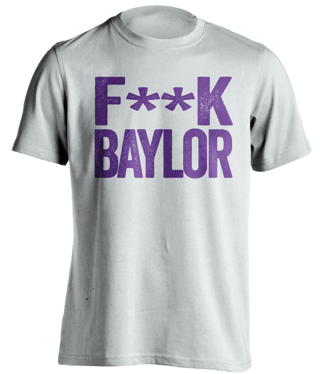 f**k baylor tcu horned frogs white shirt
