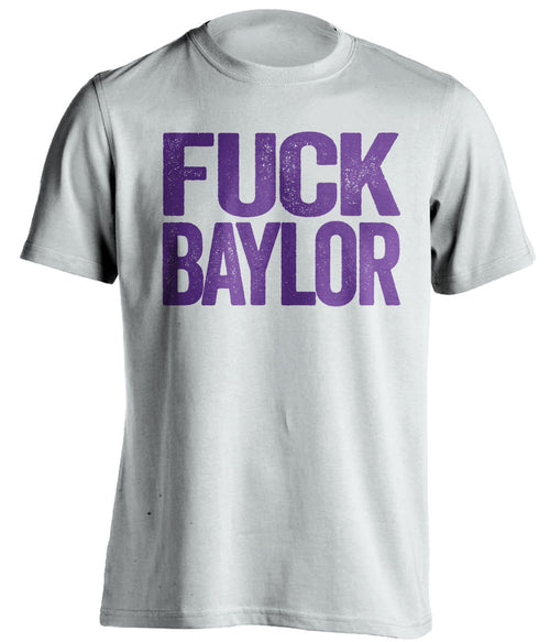 fuck baylor tcu horned frogs white shirt