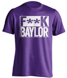 f*ck baylor texas christian university horned frogs purple shirt