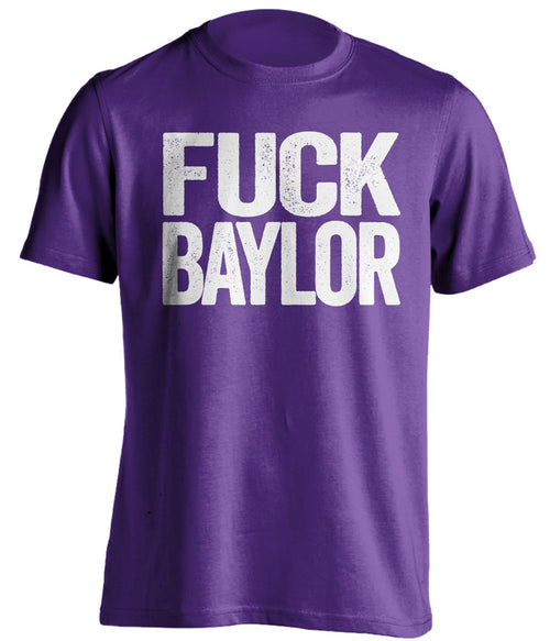 fuck baylor tcu horned frogs purple shirt