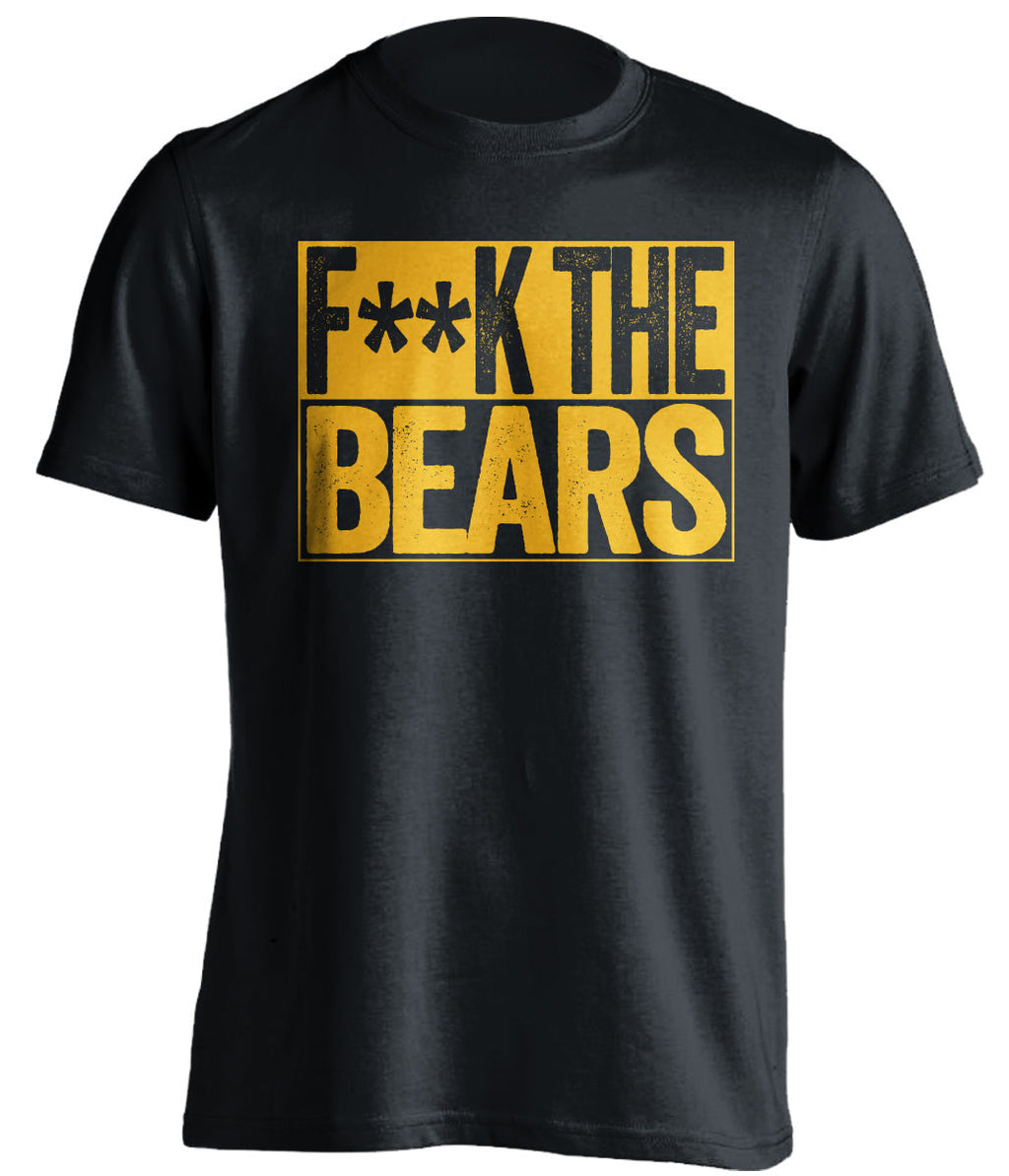 f**k the bears green bay packers black shirt