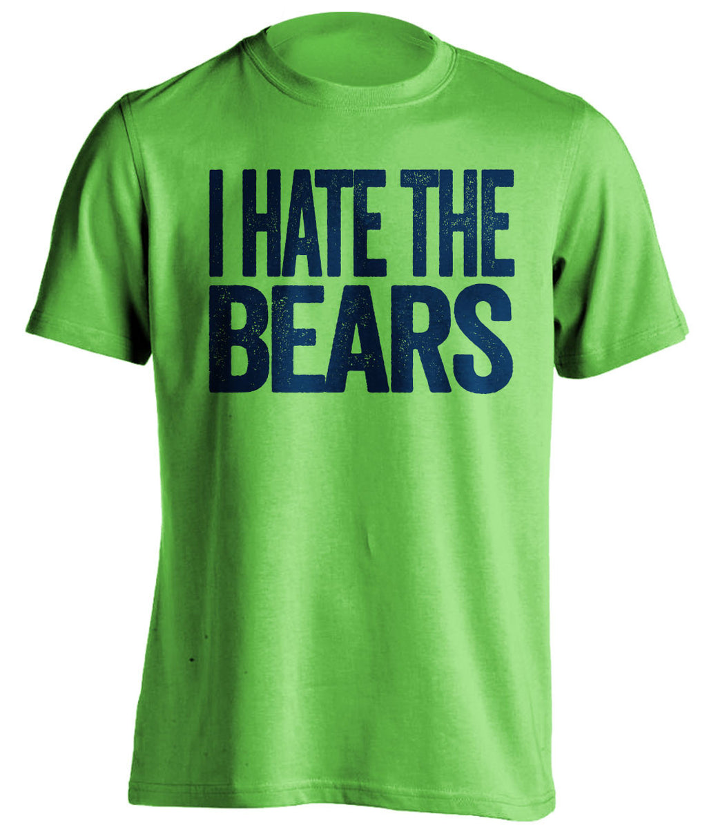i hate the bears seattle seahawks green tshirt