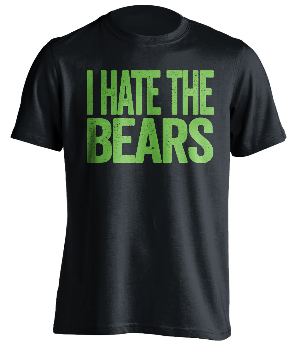 i hate the bears seattle seahawks black tshirt