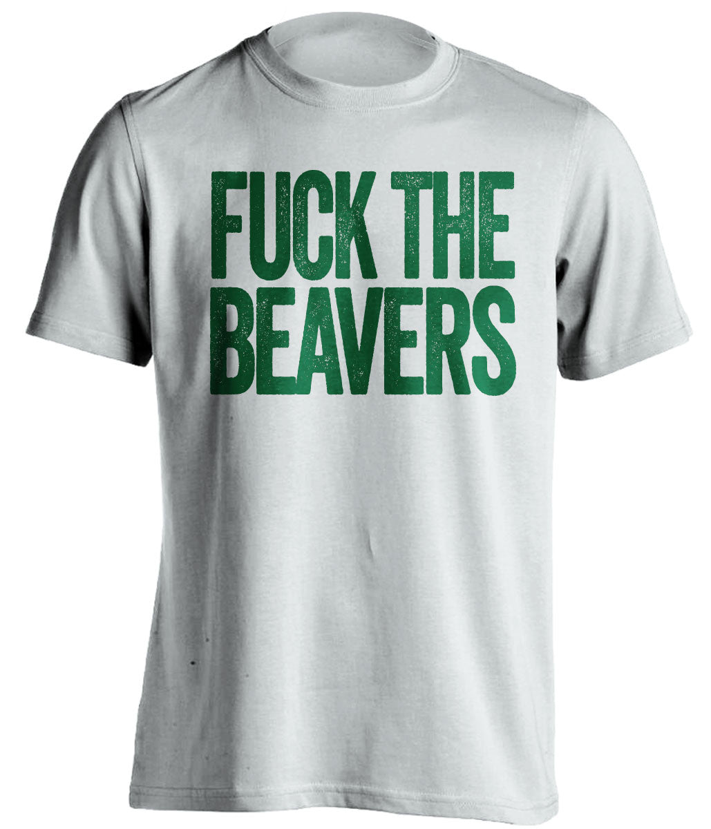 fuck the beavers oregon ducks white tshirt