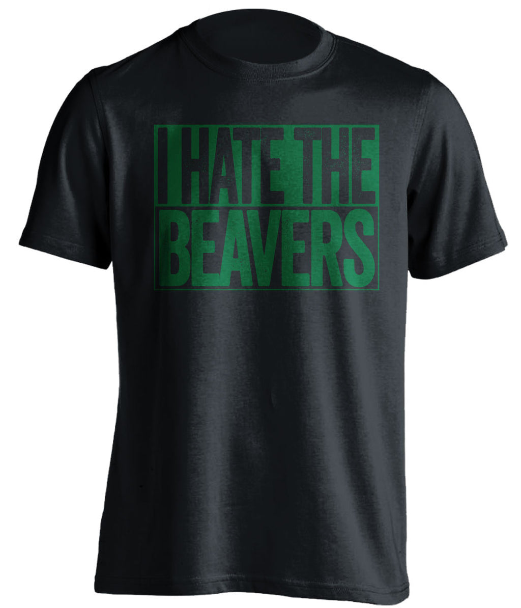 i hate the beavers oregon ducks black shirt