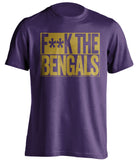 F**K THE BENGALS Baltimore Ravens purple TShirt