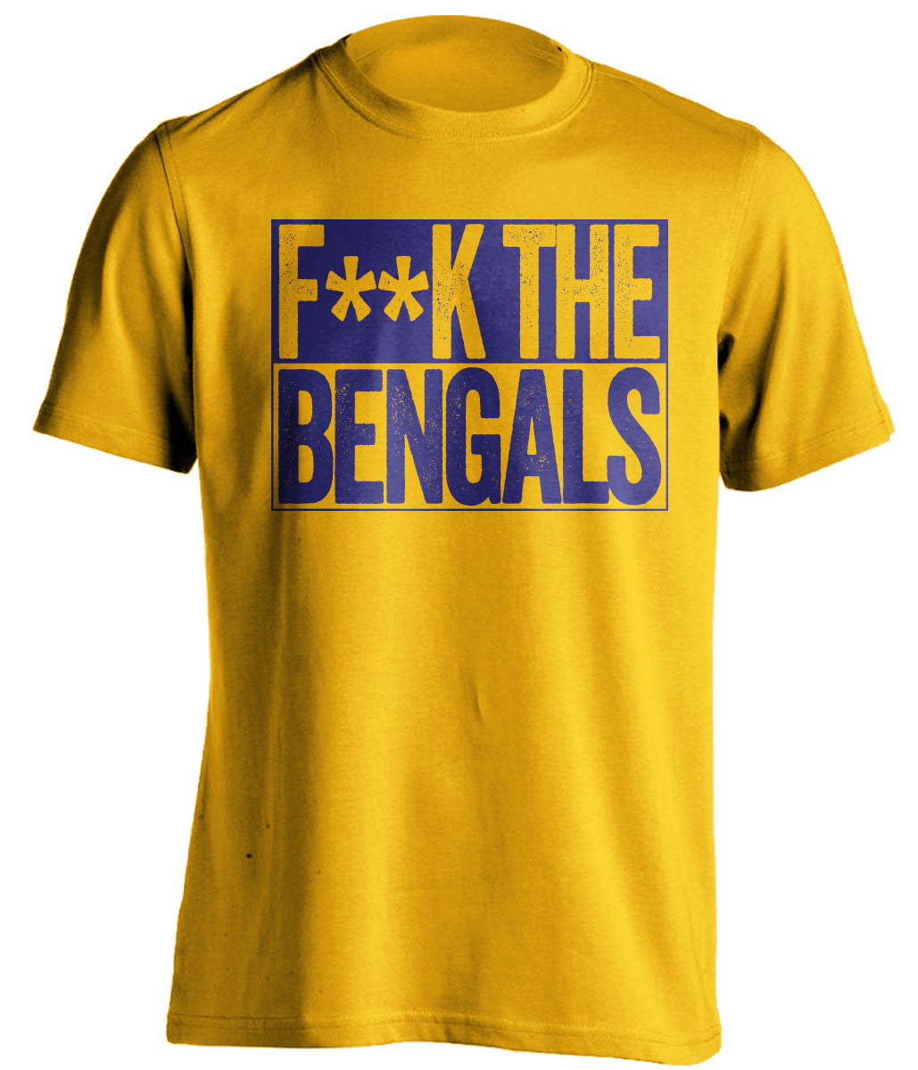 F**K THE BENGALS Baltimore Ravens gold TShirt