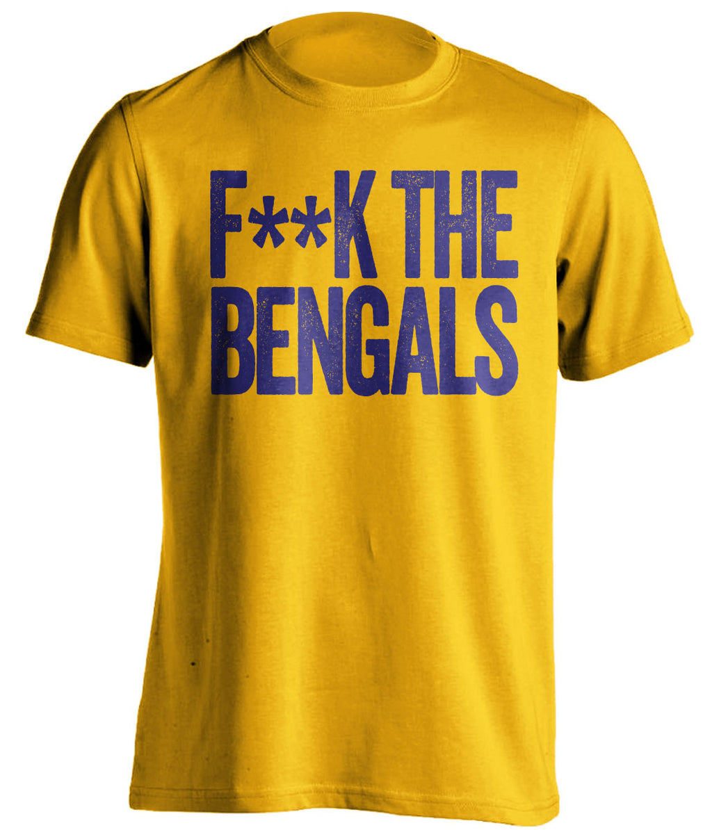 F**K THE BENGALS Baltimore Ravens gold Shirt