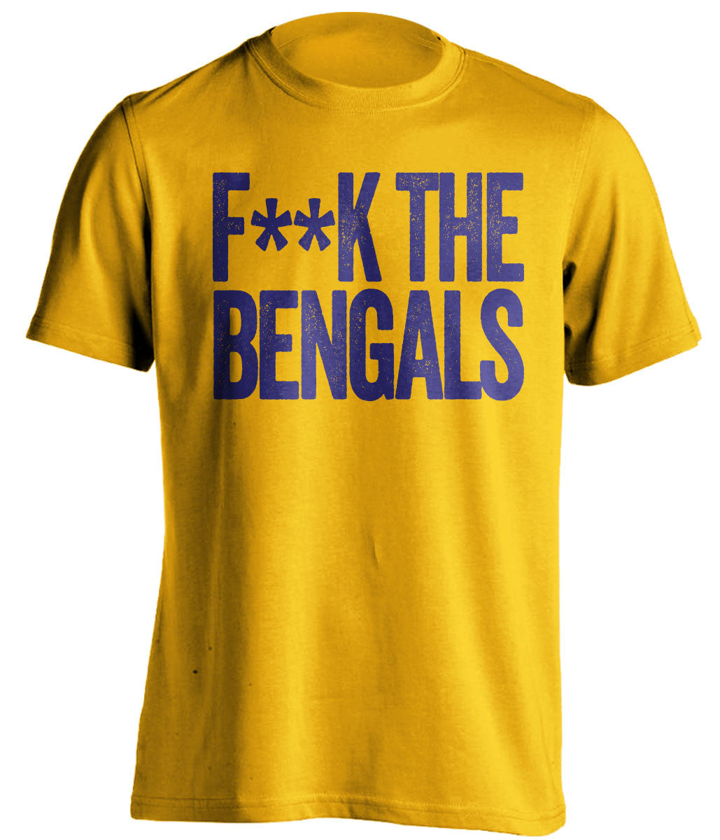 F**K THE BENGALS Baltimore Ravens gold Shirt