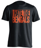 i hate the bengals cleveland browns black shirt