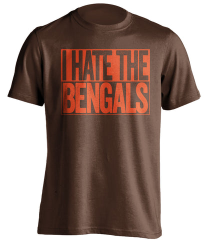 i hate the bengals cleveland browns brown shirt