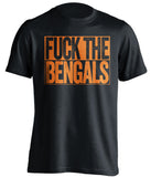 FUCK THE BENGALS Cleveland Browns black TShirt