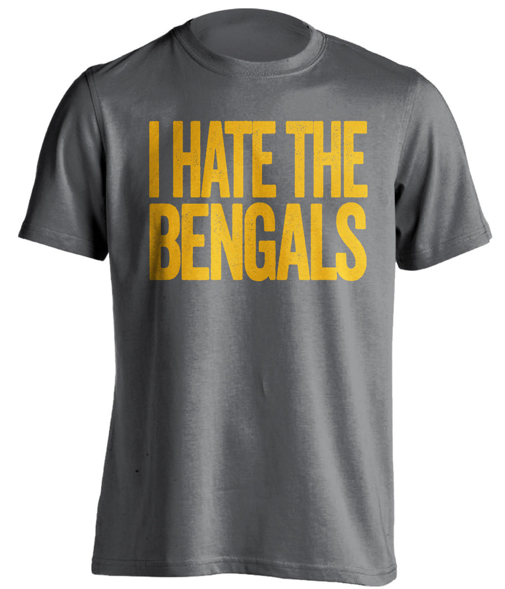 I Hate The Bengals Pittsburgh Steelers grey Shirt
