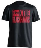 f**k the blackhawks detroit red wings black shirt