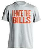 i hate the bills miami dolphins white tshirt