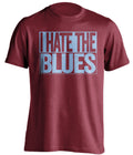 I Hate The Blues Aston Villa FC red TShirt