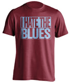 I Hate The Blues Aston Villa FC red TShirt