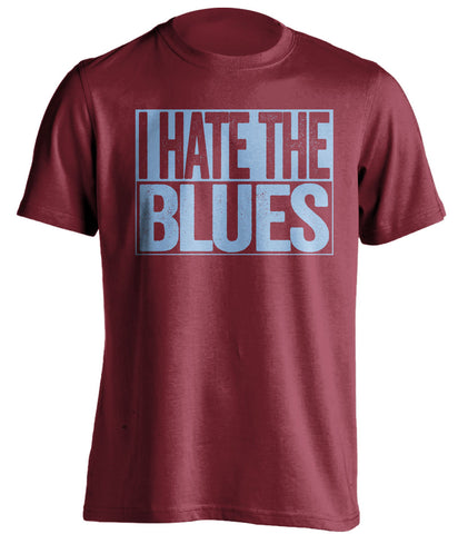 I Hate The Blues Aston Villa FC red TShirt