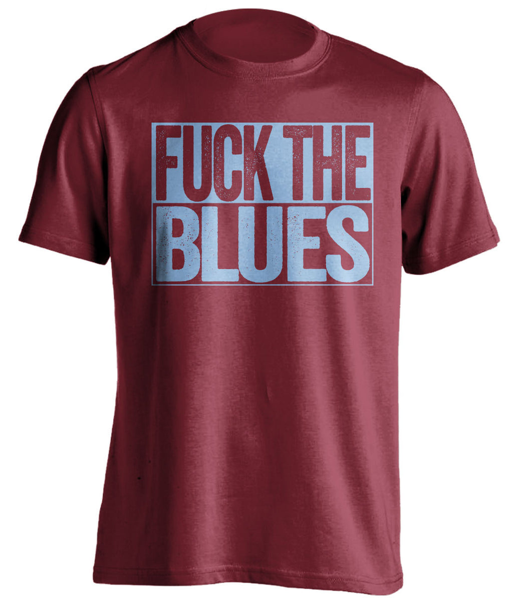 FUCK THE BLUES Aston Villa FC red TShirt