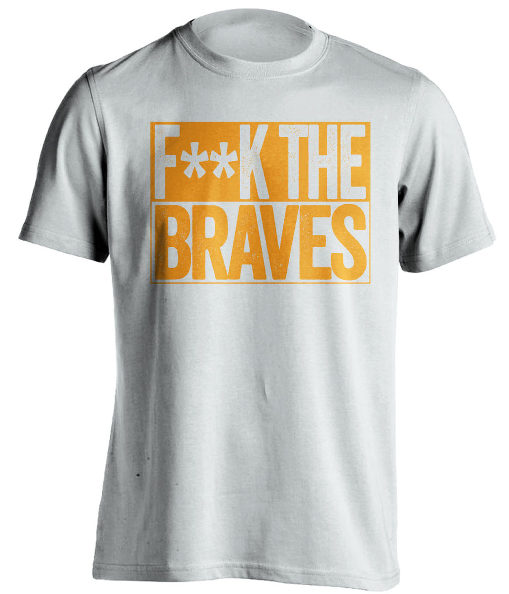 F**K THE BRAVES New York Mets white TShirt