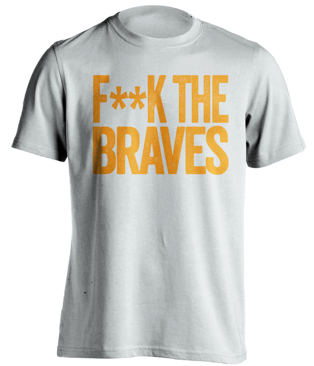 F**K THE BRAVES New York Mets white Shirt