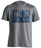 I Hate The Broncos - Dallas Cowboys Fan T-Shirt - Box Design - Beef Shirts