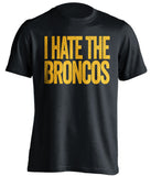 I Hate The Broncos Green Bay Packers black Shirt