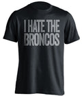 i hate the broncos oakland raiders black tshirt