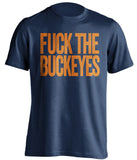 fuck the buckeyes illinois illini blue tshirt