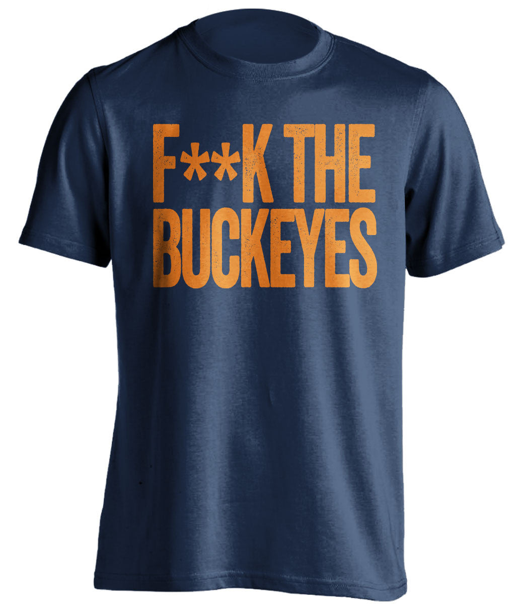 f**k the buckeyes illinois illini blue tshirt