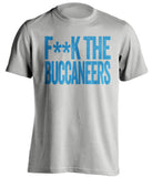 f*ck the buccaneers carolina panthers grey tshirt