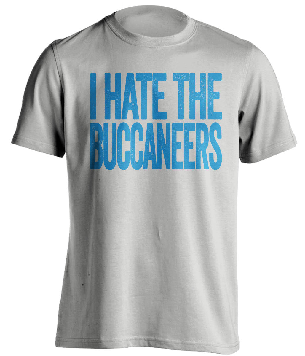 i hate the buccaneers carolina panthers grey tshirt