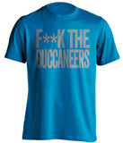 f*ck the buccaneers carolina panthers blue tshirt