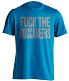 fuck the buccaneers carolina panthers blue tshirt