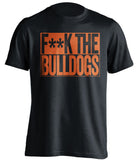 f**k the bulldogs auburn tigers black shirt