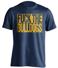 fuck the bulldogs georgia tech jackets blue shirt