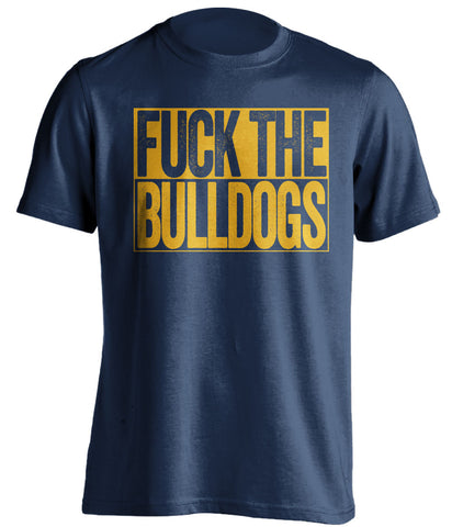 fuck the bulldogs georgia tech jackets blue shirt