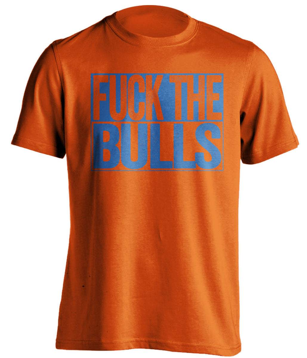 fuck the bulls new york knicks orange shirt