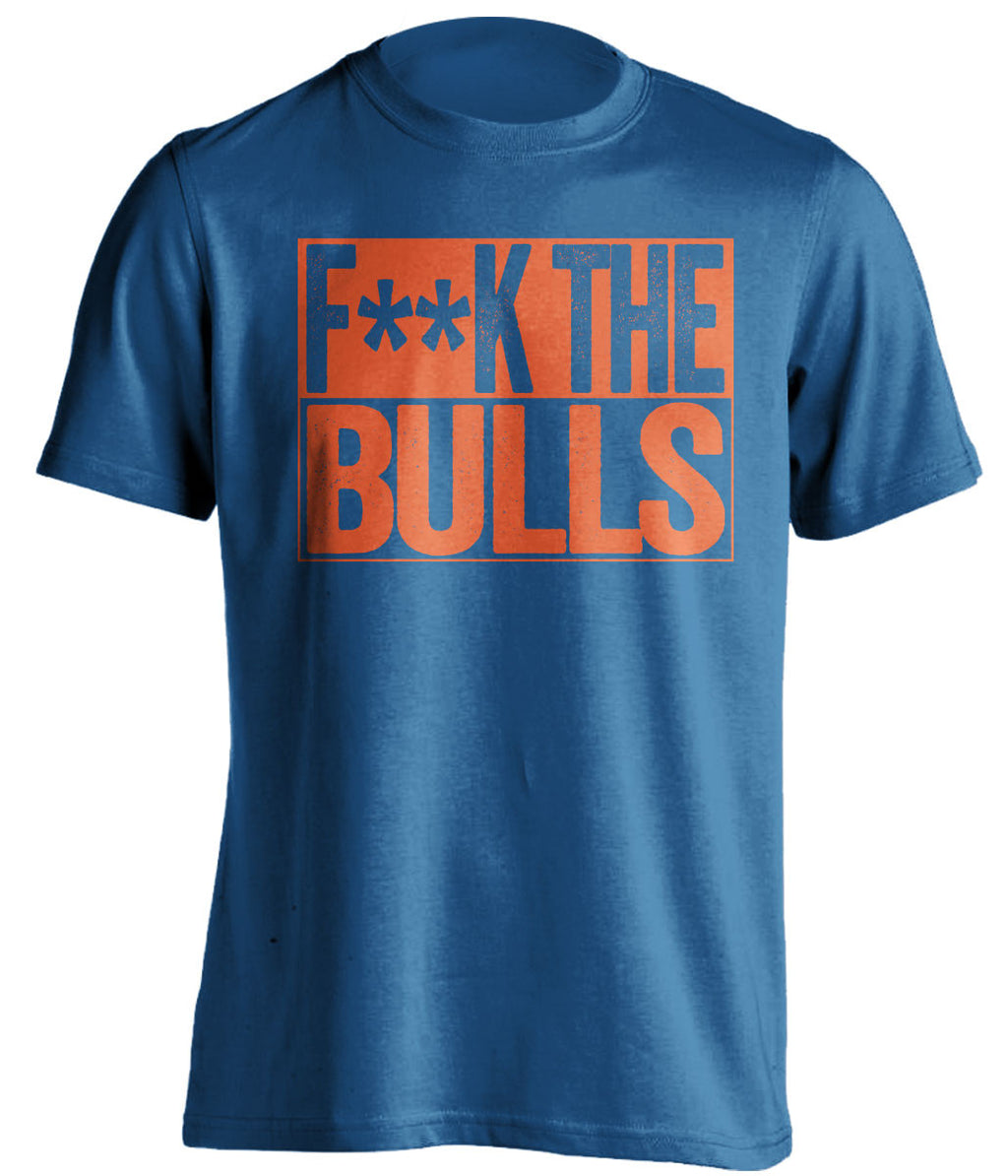 f**k the bulls new york knicks blue shirt