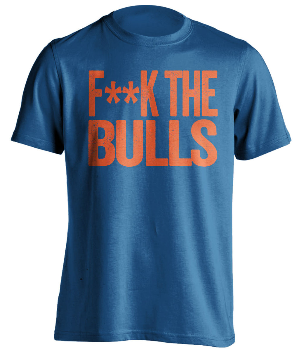 f**k the bulls new york knicks blue tshirt