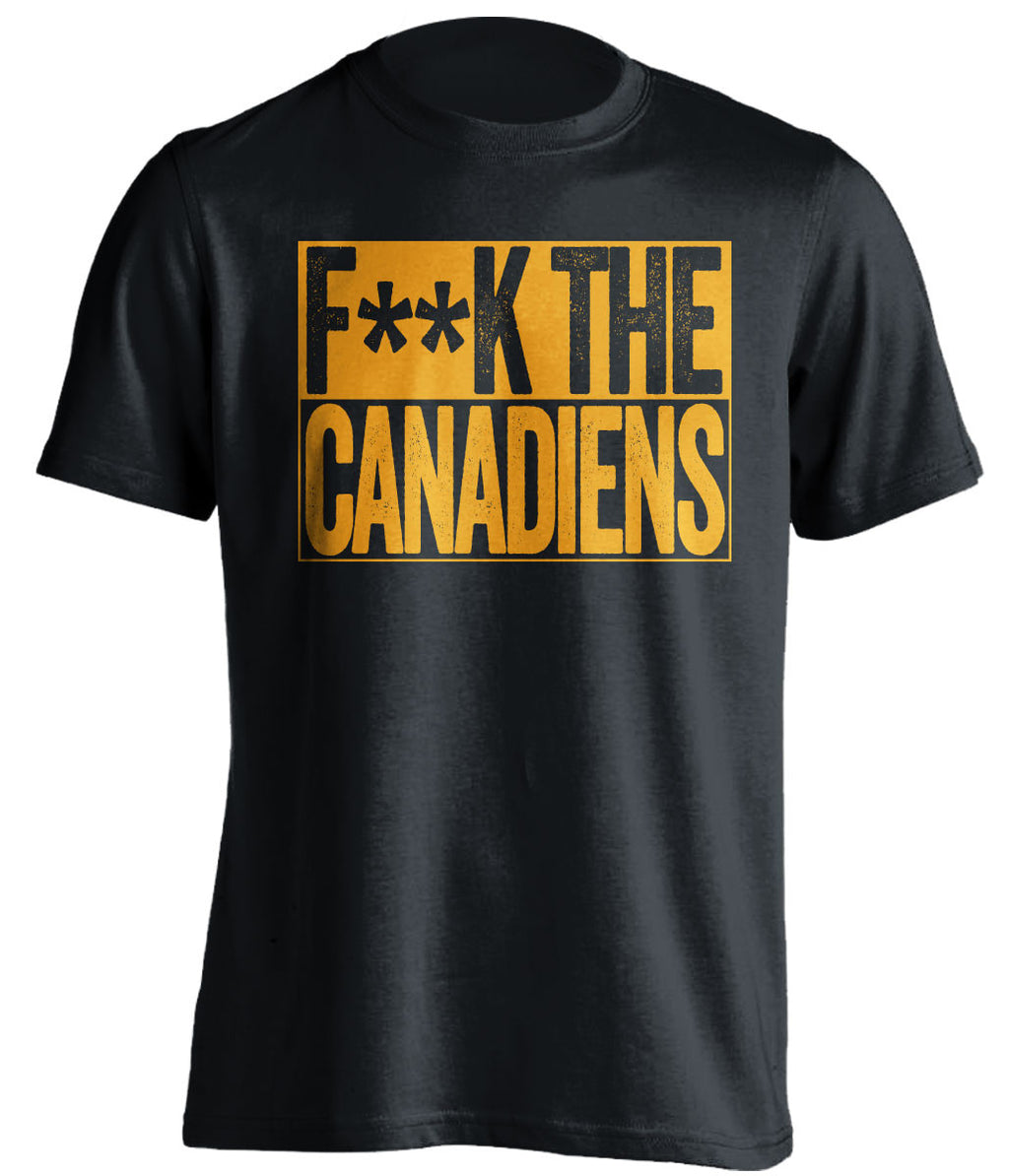 F**K THE CANADIENS Boston Bruins black TShirt